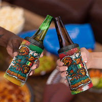 Senegal 4 in 1 Can Cooler Tumbler with Colorful Wildlife Graffiti and Nature Rises Roars Design - Wonder Print Shop
