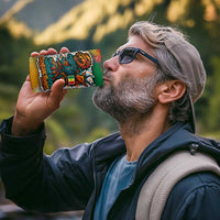 Senegal 4 in 1 Can Cooler Tumbler with Colorful Wildlife Graffiti and Nature Rises Roars Design - Wonder Print Shop