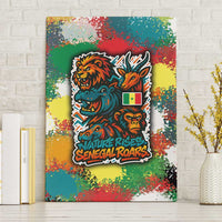 Senegal Canvas Wall Art with Colorful Wildlife Graffiti and Nature Rises Roars Design - Wonder Print Shop