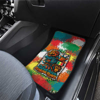 Senegal Car Mats with Colorful Wildlife Graffiti and Nature Rises Roars Design - Wonder Print Shop