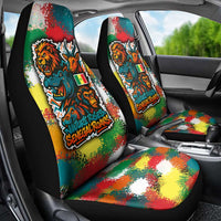 Senegal Car Seat Cover with Colorful Wildlife Graffiti and Nature Rises Roars Design - Wonder Print Shop