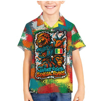 Senegal Family Matching Mermaid Dress and Hawaiian Shirt with Colorful Wildlife Graffiti and Nature Rises Roars Design - Wonder Print Shop