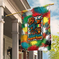 Senegal Garden Flag with Colorful Wildlife Graffiti and Nature Rises Roars Design - Wonder Print Shop