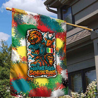Senegal Garden Flag with Colorful Wildlife Graffiti and Nature Rises Roars Design - Wonder Print Shop