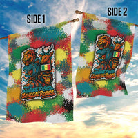 Senegal Garden Flag with Colorful Wildlife Graffiti and Nature Rises Roars Design - Wonder Print Shop