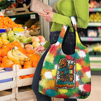 Senegal Grocery Bag with Colorful Wildlife Graffiti and Nature Rises Roars Design - Wonder Print Shop