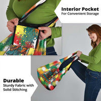 Senegal Grocery Bag with Colorful Wildlife Graffiti and Nature Rises Roars Design - Wonder Print Shop