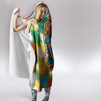 Senegal Hooded Blanket with Colorful Wildlife Graffiti and Nature Rises Roars Design - Wonder Print Shop
