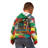 Senegal Kid Hoodie with Colorful Wildlife Graffiti and Nature Rises Roars Design - Wonder Print Shop