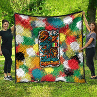 Senegal Quilt with Colorful Wildlife Graffiti and Nature Rises Roars Design - Wonder Print Shop