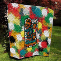 Senegal Quilt with Colorful Wildlife Graffiti and Nature Rises Roars Design - Wonder Print Shop
