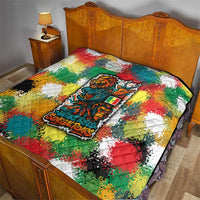 Senegal Quilt with Colorful Wildlife Graffiti and Nature Rises Roars Design - Wonder Print Shop