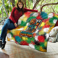 Senegal Quilt with Colorful Wildlife Graffiti and Nature Rises Roars Design - Wonder Print Shop