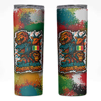 Senegal Skinny Tumbler with Colorful Wildlife Graffiti and Nature Rises Roars Design - Wonder Print Shop