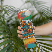 Senegal Skinny Tumbler with Colorful Wildlife Graffiti and Nature Rises Roars Design - Wonder Print Shop
