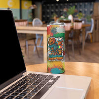 Senegal Skinny Tumbler with Colorful Wildlife Graffiti and Nature Rises Roars Design - Wonder Print Shop