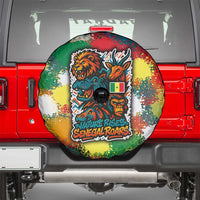 Senegal Spare Tire Cover with Colorful Wildlife Graffiti and Nature Rises Roars Design - Wonder Print Shop