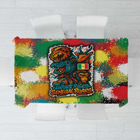 Senegal Tablecloth with Colorful Wildlife Graffiti and Nature Rises Roars Design - Wonder Print Shop