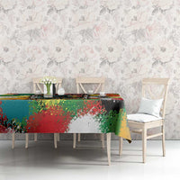 Senegal Tablecloth with Colorful Wildlife Graffiti and Nature Rises Roars Design - Wonder Print Shop
