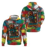 Senegal Zip Hoodie with Colorful Wildlife Graffiti and Nature Rises Roars Design - Wonder Print Shop