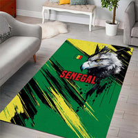Senegal Area Rug with Bold Eagle Graphic and Brushstroke Flag Colors Design - Wonder Print Shop