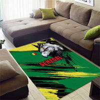 Senegal Area Rug with Bold Eagle Graphic and Brushstroke Flag Colors Design - Wonder Print Shop