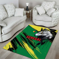 Senegal Area Rug with Bold Eagle Graphic and Brushstroke Flag Colors Design - Wonder Print Shop