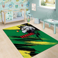 Senegal Area Rug with Bold Eagle Graphic and Brushstroke Flag Colors Design - Wonder Print Shop