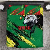 Senegal Bedding Set with Bold Eagle Graphic and Brushstroke Flag Colors Design - Wonder Print Shop