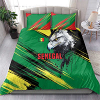 Senegal Bedding Set with Bold Eagle Graphic and Brushstroke Flag Colors Design - Wonder Print Shop