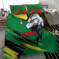 Senegal Bedding Set with Bold Eagle Graphic and Brushstroke Flag Colors Design - Wonder Print Shop