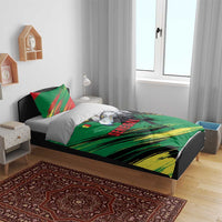 Senegal Bedding Set with Bold Eagle Graphic and Brushstroke Flag Colors Design - Wonder Print Shop