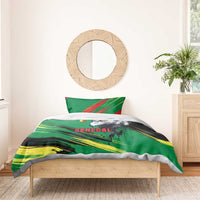 Senegal Bedding Set with Bold Eagle Graphic and Brushstroke Flag Colors Design - Wonder Print Shop