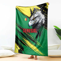 Senegal Blanket with Bold Eagle Graphic and Brushstroke Flag Colors Design - Wonder Print Shop