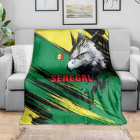Senegal Blanket with Bold Eagle Graphic and Brushstroke Flag Colors Design - Wonder Print Shop