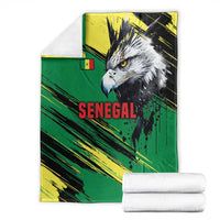 Senegal Blanket with Bold Eagle Graphic and Brushstroke Flag Colors Design - Wonder Print Shop