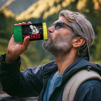 Senegal 4 in 1 Can Cooler Tumbler with Bold Eagle Graphic and Brushstroke Flag Colors Design - Wonder Print Shop