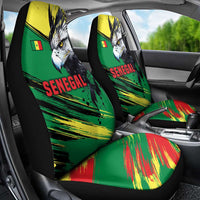 Senegal Car Seat Cover with Bold Eagle Graphic and Brushstroke Flag Colors Design - Wonder Print Shop