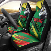 Senegal Car Seat Cover with Bold Eagle Graphic and Brushstroke Flag Colors Design - Wonder Print Shop