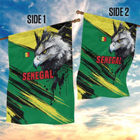Senegal Garden Flag with Bold Eagle Graphic and Brushstroke Flag Colors Design - Wonder Print Shop