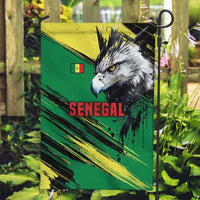 Senegal Garden Flag with Bold Eagle Graphic and Brushstroke Flag Colors Design - Wonder Print Shop