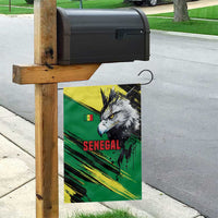 Senegal Garden Flag with Bold Eagle Graphic and Brushstroke Flag Colors Design - Wonder Print Shop