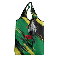 Senegal Grocery Bag with Bold Eagle Graphic and Brushstroke Flag Colors Design - Wonder Print Shop