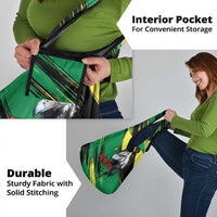 Senegal Grocery Bag with Bold Eagle Graphic and Brushstroke Flag Colors Design - Wonder Print Shop