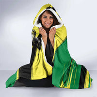Senegal Hooded Blanket with Bold Eagle Graphic and Brushstroke Flag Colors Design - Wonder Print Shop