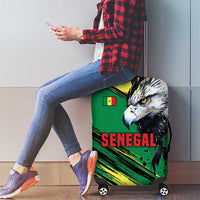 Senegal Luggage Cover with Bold Eagle Graphic and Brushstroke Flag Colors Design - Wonder Print Shop