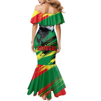 Senegal Mermaid Dress with Bold Eagle Graphic and Brushstroke Flag Colors Design - Wonder Print Shop