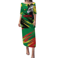 Senegal Puletasi with Bold Eagle Graphic and Brushstroke Flag Colors Design - Wonder Print Shop