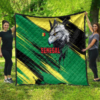 Senegal Quilt with Bold Eagle Graphic and Brushstroke Flag Colors Design - Wonder Print Shop