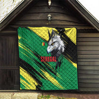 Senegal Quilt with Bold Eagle Graphic and Brushstroke Flag Colors Design - Wonder Print Shop